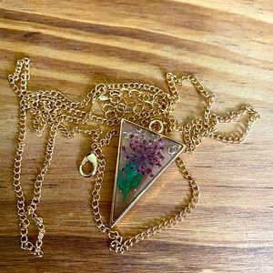 Handmade resin necklace made by myself .